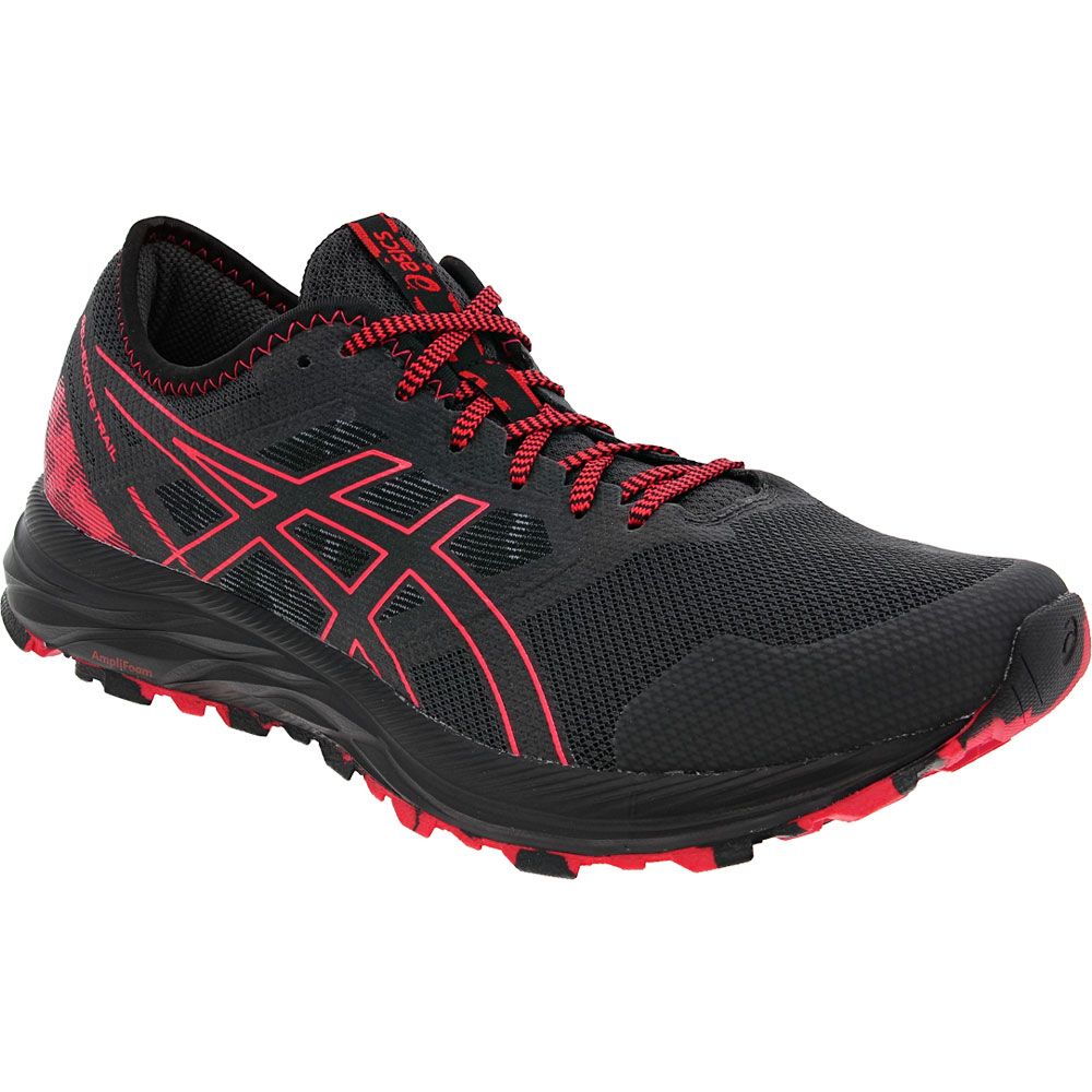 ASICS Gel Excite Trail Running Shoes - Mens Graphite Grey Electric Red