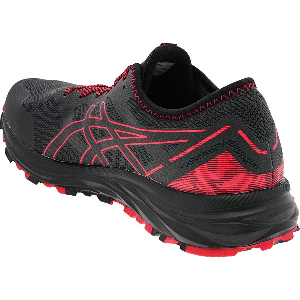 ASICS Gel Excite Trail Running Shoes - Mens Graphite Grey Electric Red Back View