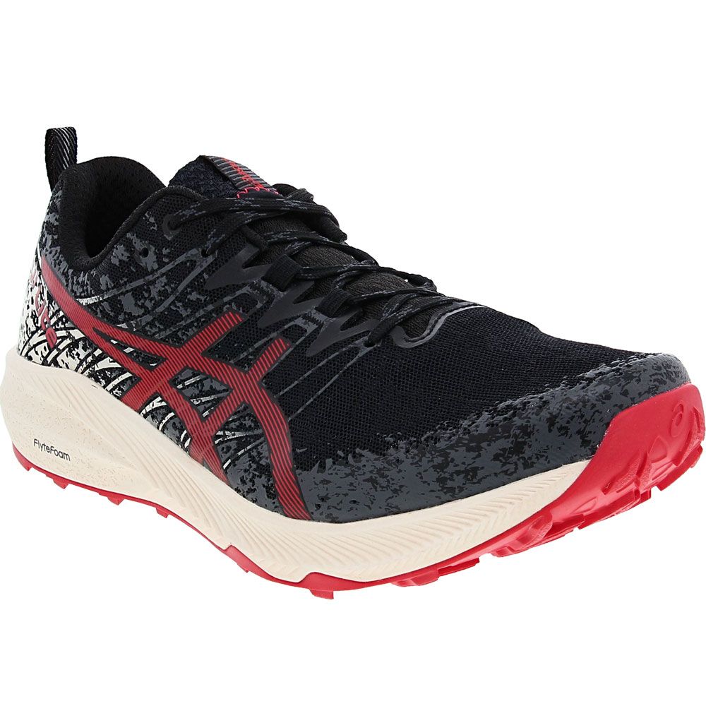 ASICS Fuji Lyte 2 Trail Running Shoes - Mens Black Electric Red