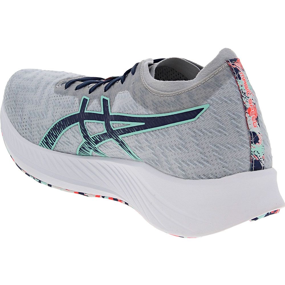 ASICS Magic Speed Running Shoes - Mens Piedmont Grey Back View