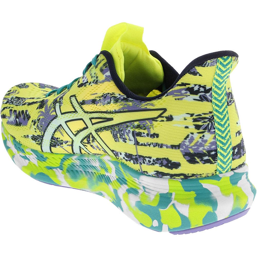 ASICS Noosa Tri 14 Running Shoes - Mens Lime Zest Sky Back View