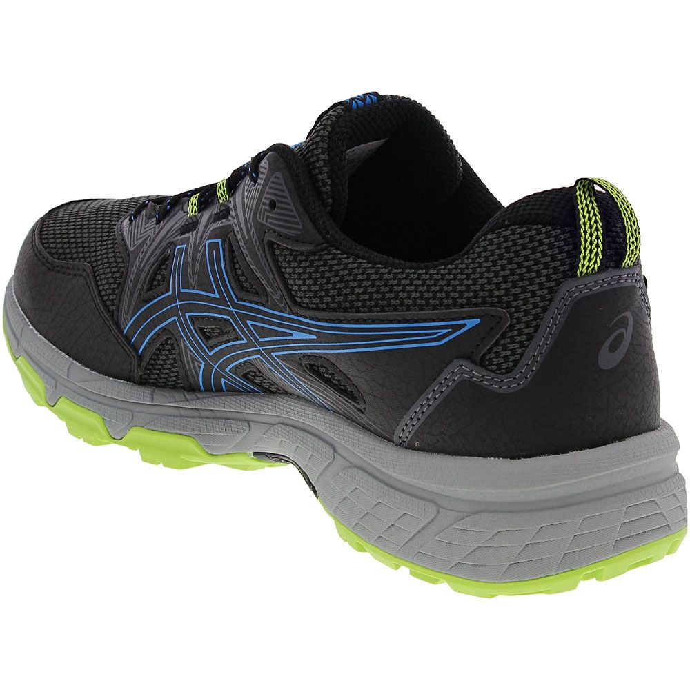 ASICS Gel Venture 8 Trail Running Shoes - Mens Black Directoire Blue Back View
