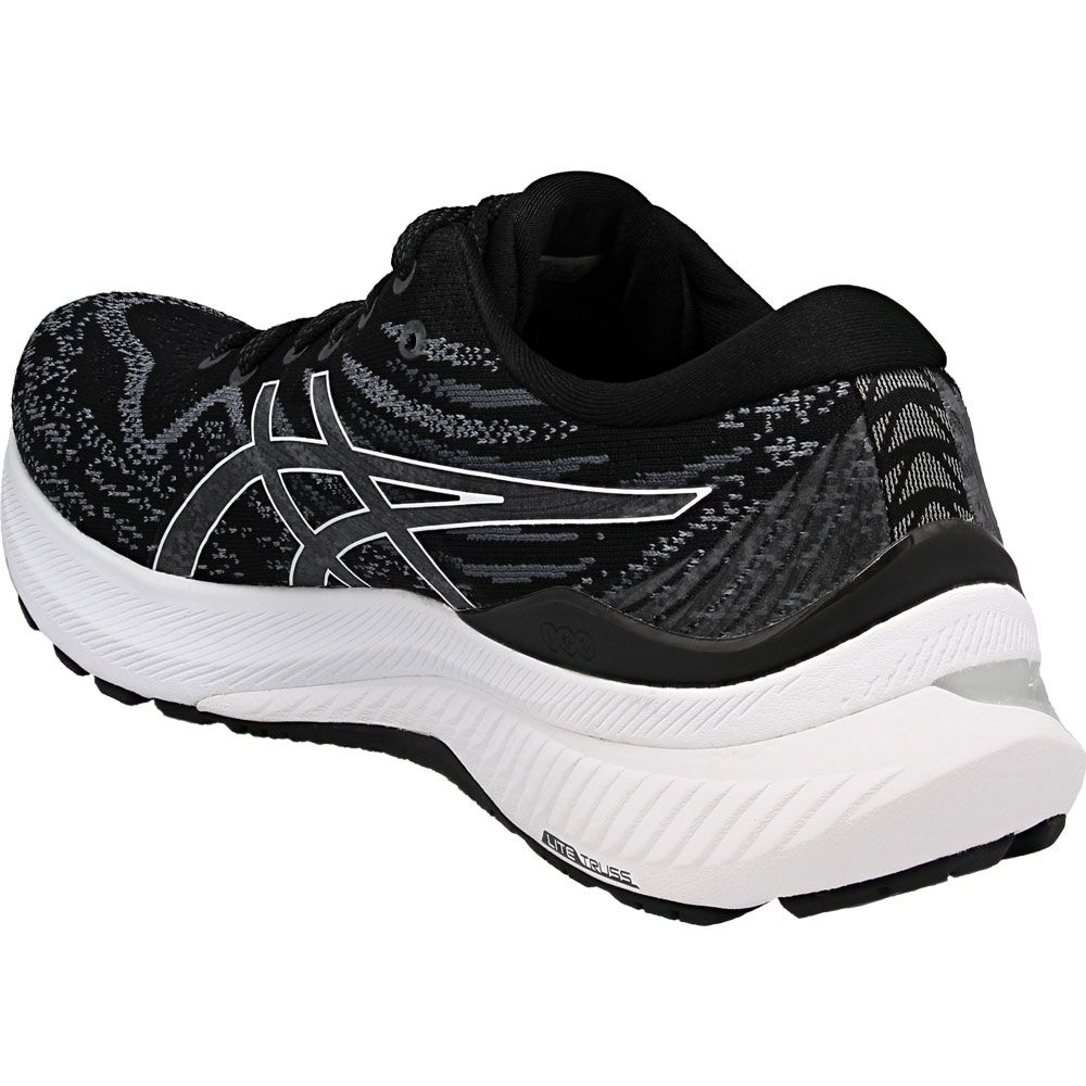 ASICS Gel Kayano 29 Running Shoes - Mens Black White Back View