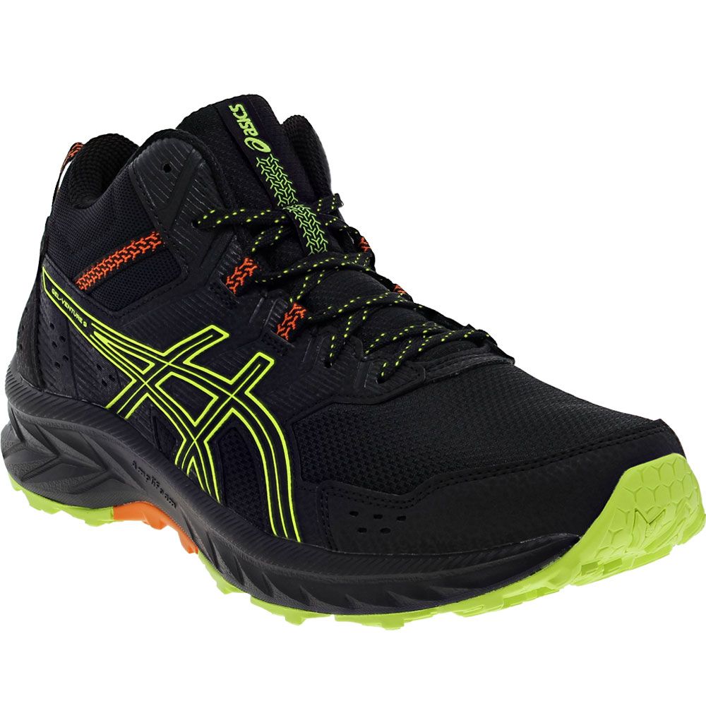 ASICS Gel Venture 9 MT Trail Running Shoes - Mens Black Neon Lime