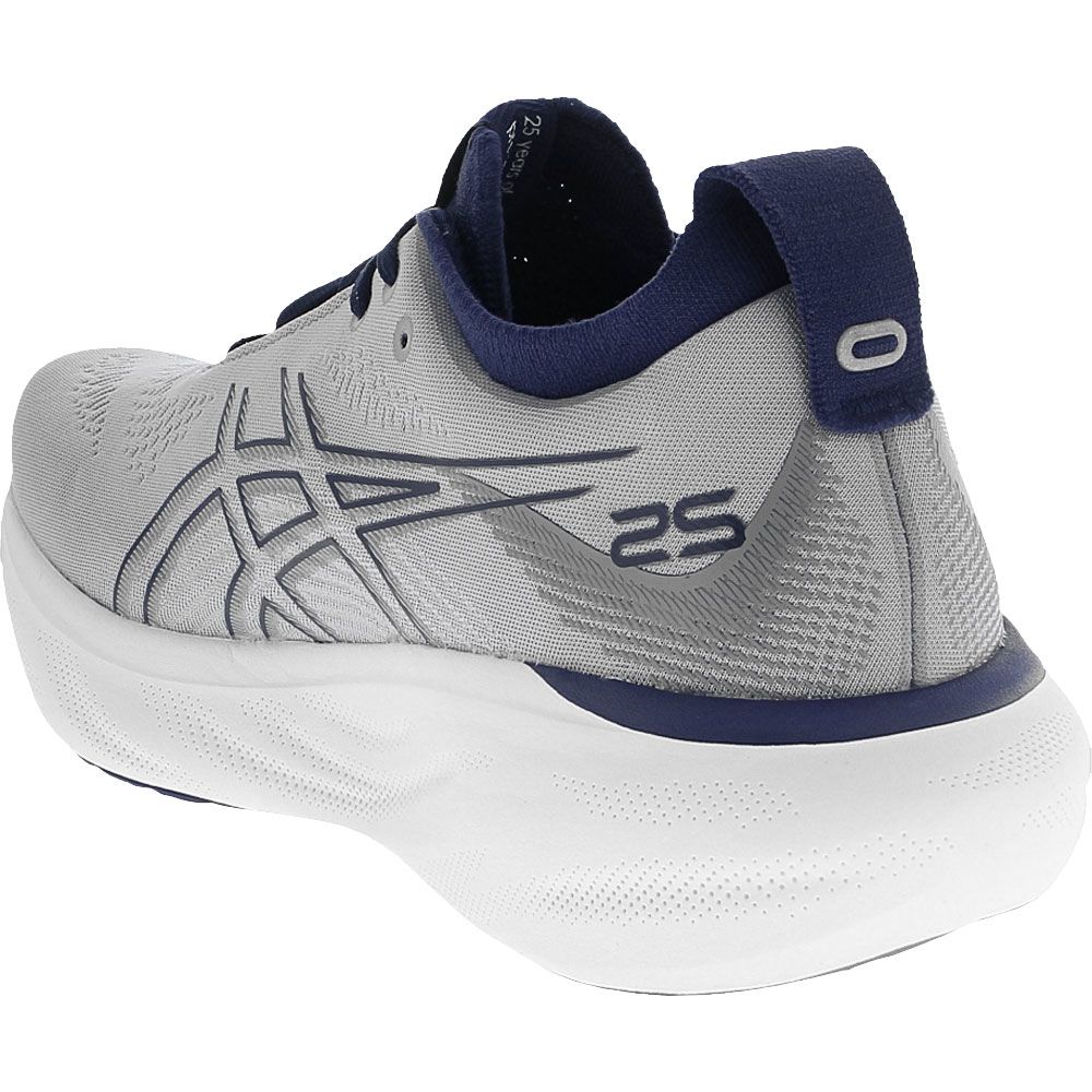 ASICS Gel Nimbus 25 Running Shoes - Mens Sheet Rock Indigo Blue Back View