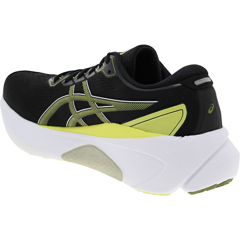 ASICS Gel Kayano 30 Running Shoes - Mens Black Glow Yellow Back View