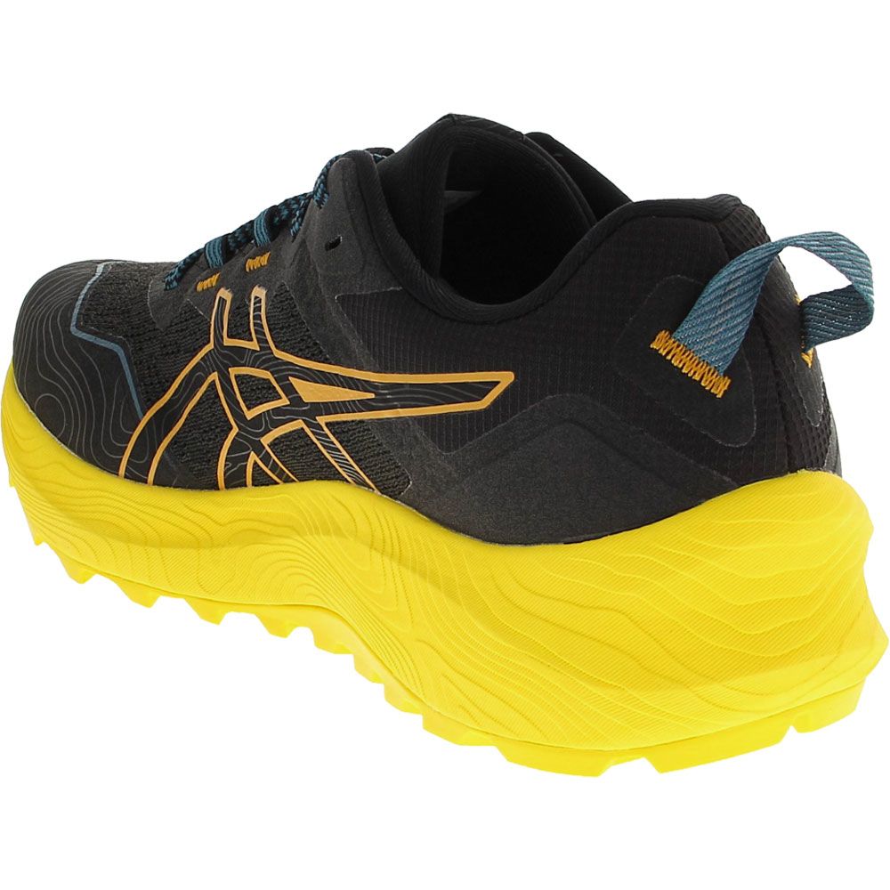 ASICS Gel Trabuco 11 Trail Running Shoes - Mens Black Sandstorm Back View