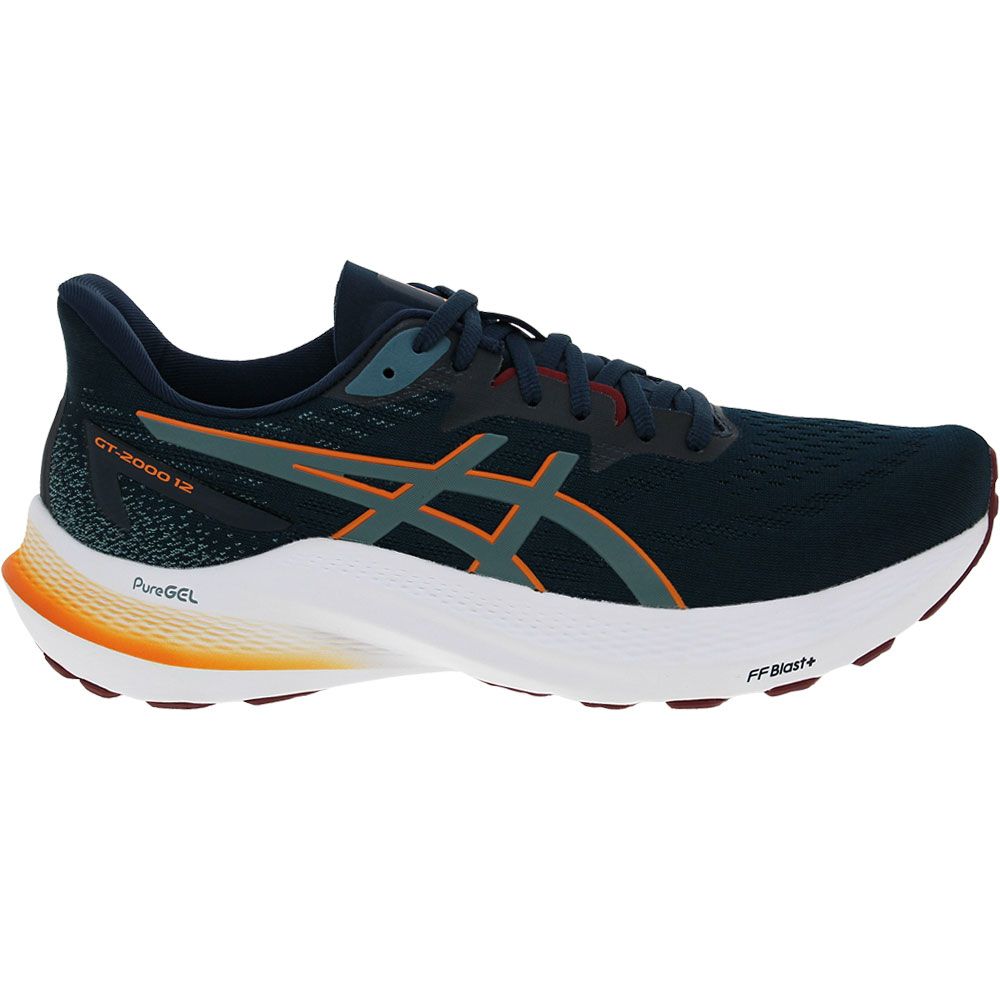 ASICS Gt 2000 12 Running Shoes - Mens French Blue Teal Side View