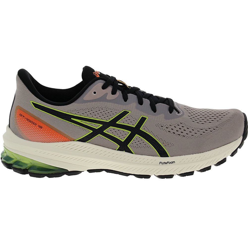 ASICS Gt 1000 12 Nature Running Shoes - Mens Nature Bathing Neon Lime Side View