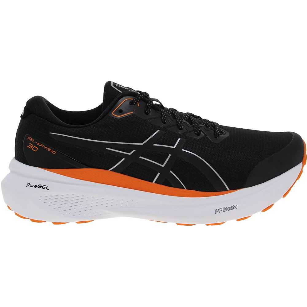 ASICS Gel Kayano 30 Lite Sho Running Shoes - Mens Black Pure Silver Side View