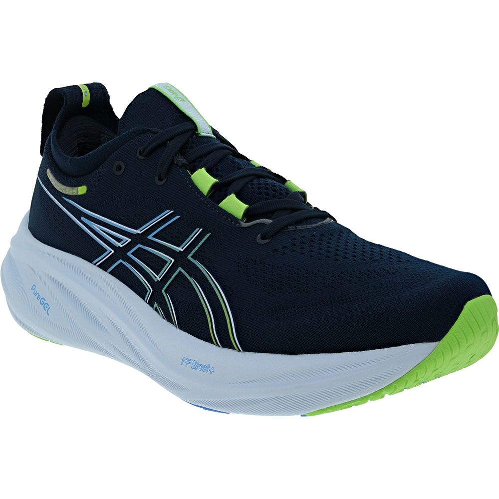 ASICS Gel Nimbus 26 Running Shoes - Mens French Blue Electric Lime