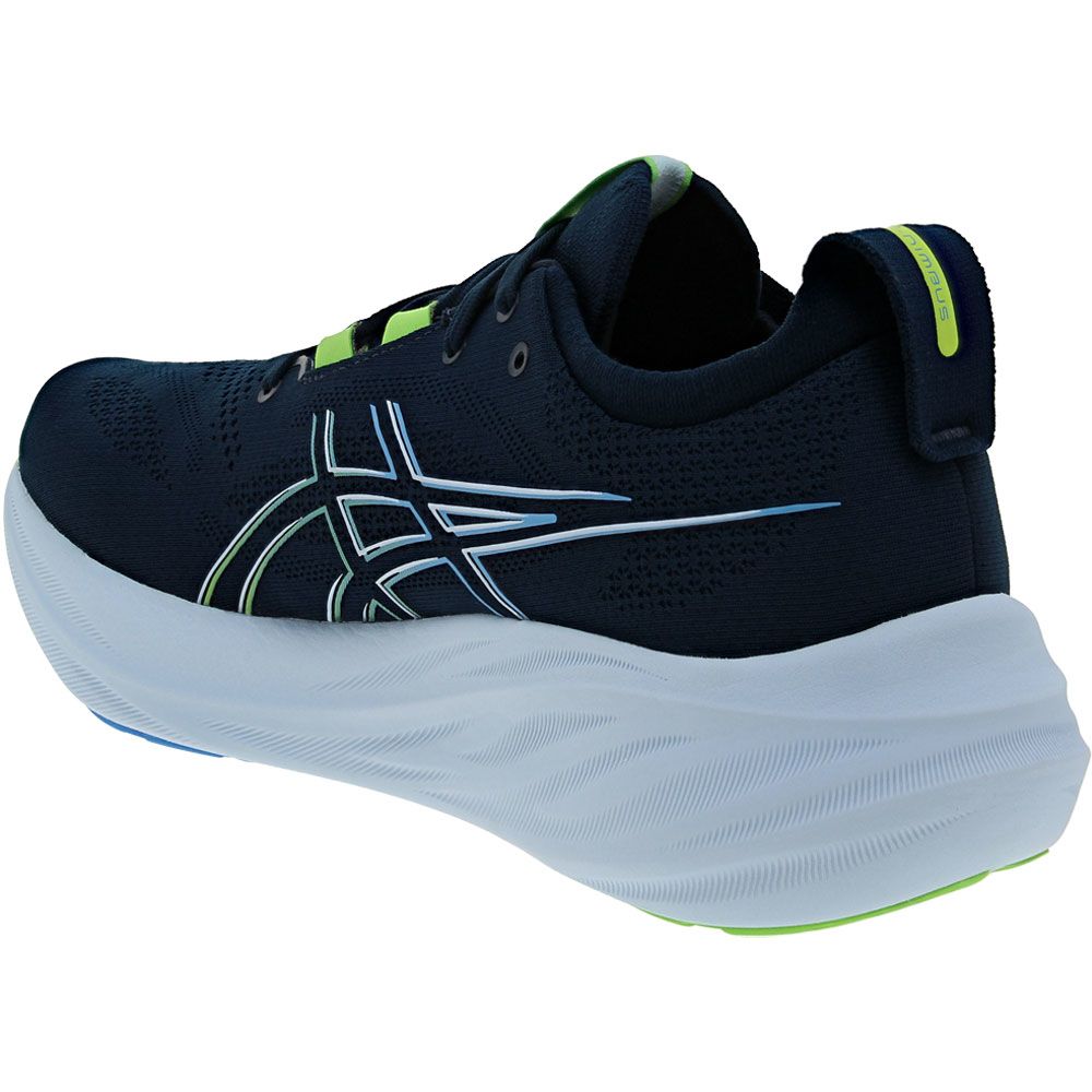 ASICS Gel Nimbus 26 Running Shoes - Mens French Blue Electric Lime Back View
