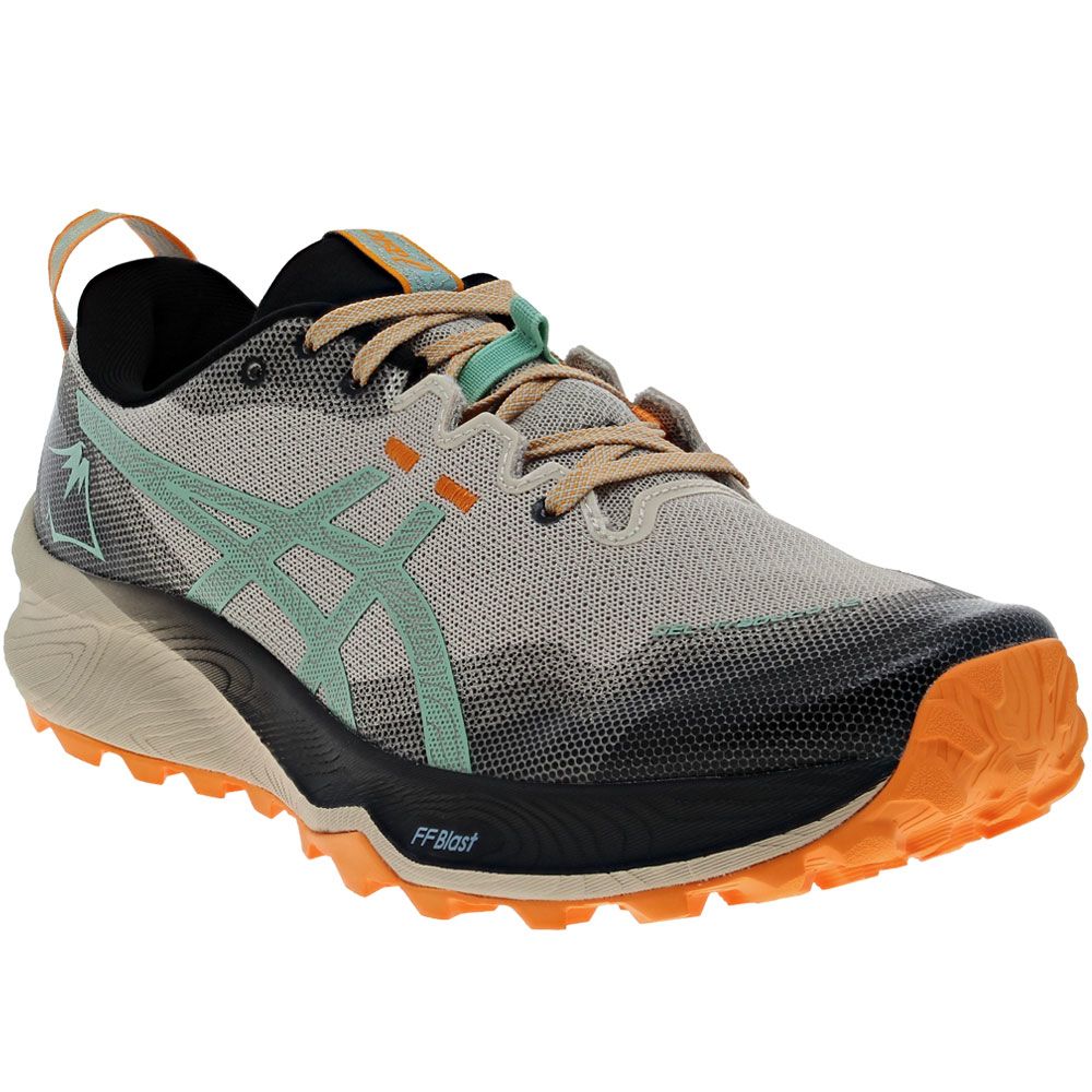 ASICS Gel Trabuco 12 Running Shoes - Mens Feather Grey Dark Mint