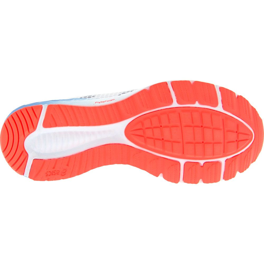 ASICS Roadhawk Ff2 Running Shoes - Womens White Blue Sole View