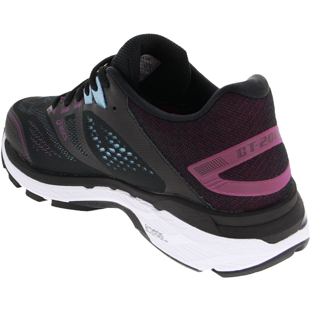 ASICS Gt 2000 7 Running Shoes - Womens Black Skylight Back View