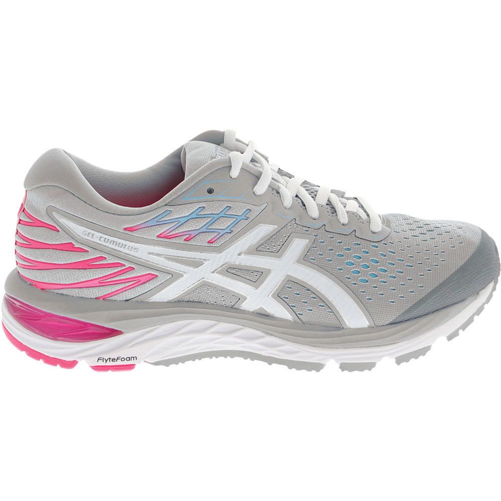ASICS Gel Cumulus 21 Running Shoes - Womens Piedmont Grey White Side View