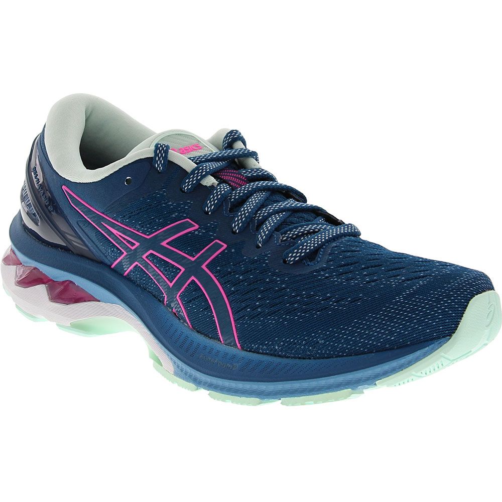 ASICS Gel Kayano 27 Running Shoes - Womens Mako Blue Hot Pink