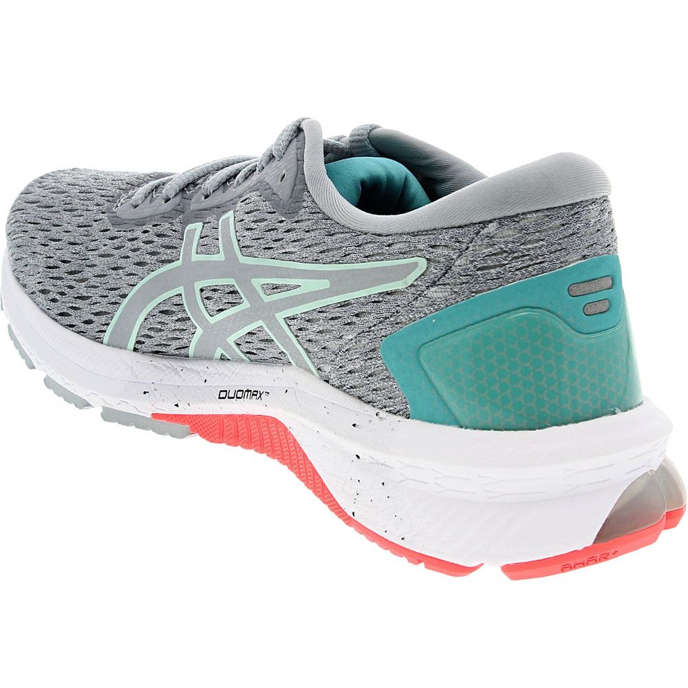 ASICS Gt 1000 9 Running Shoes - Womens Piedmont Grey Bio Mint Back View