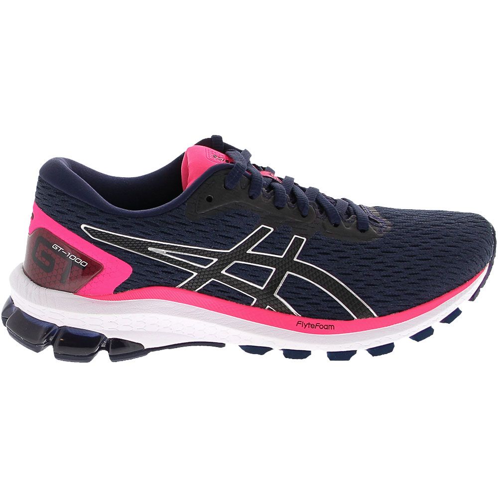 ASICS Gt 1000 9 Running Shoes - Womens Peacoat Black Side View