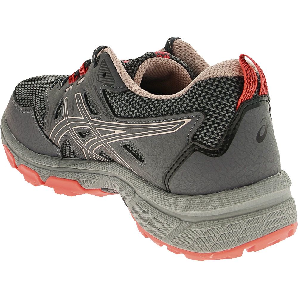 ASICS Gel Venture 8 Trail Running Shoes - Womens Grey Black Back View