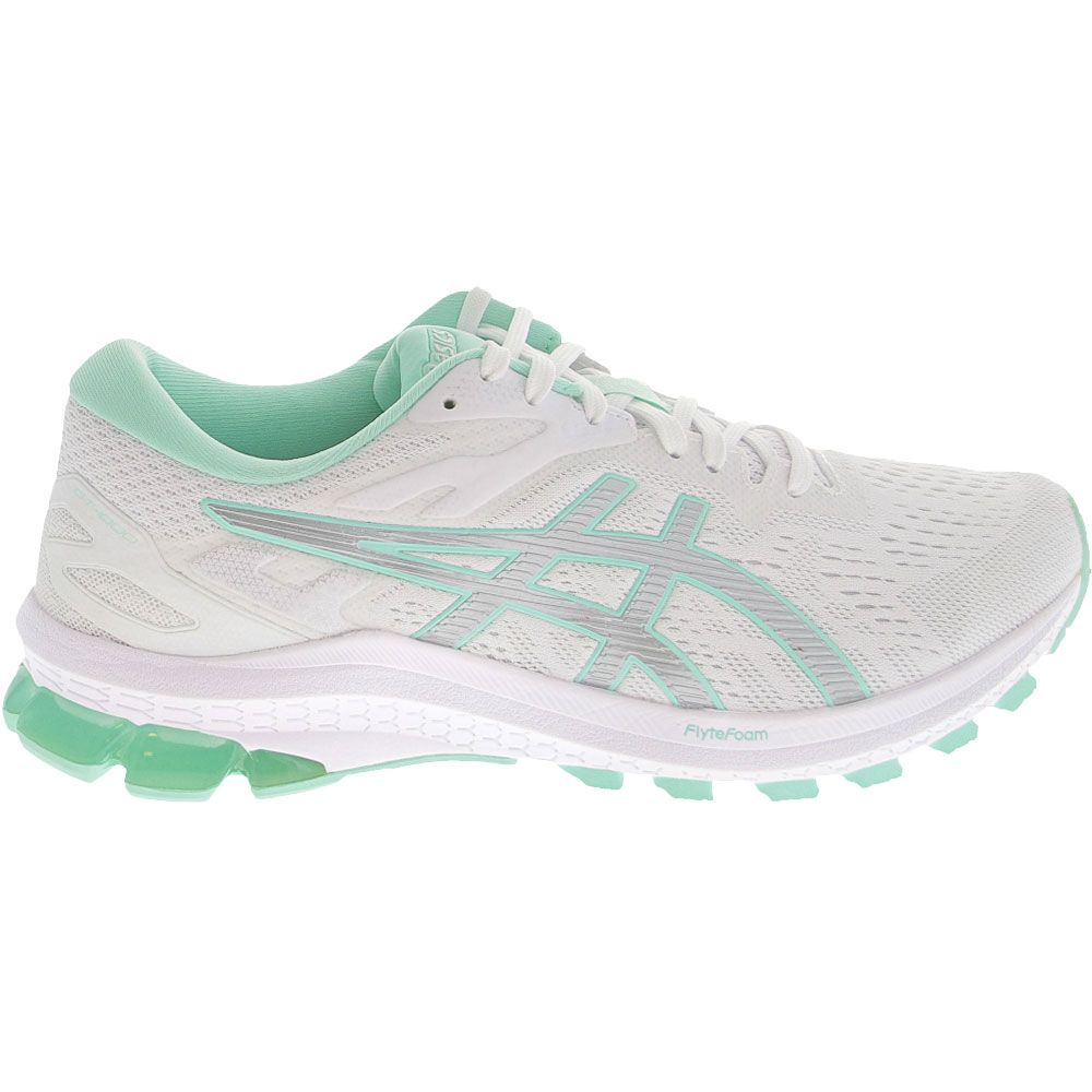 ASICS Gt 1000 10 Running Shoes - Womens White Mint Side View