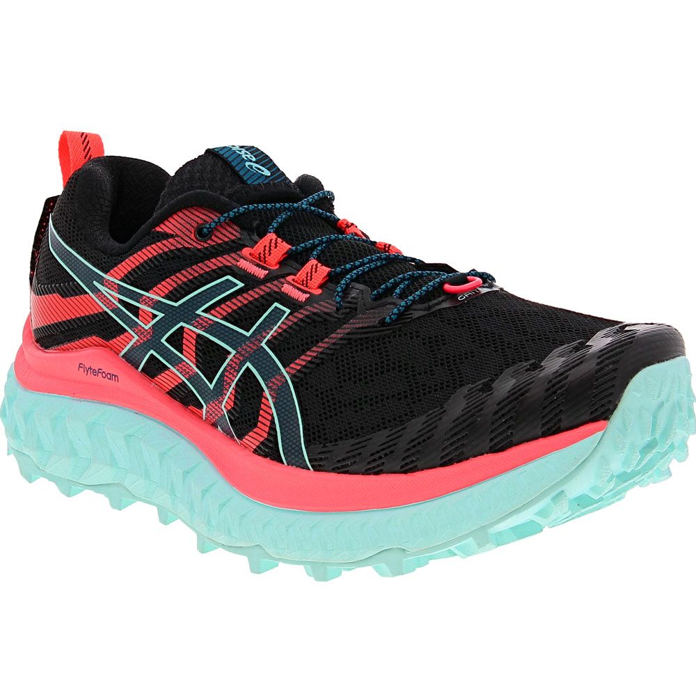ASICS Trabuco Max Trail Running Shoes - Womens Black Blazing Coral