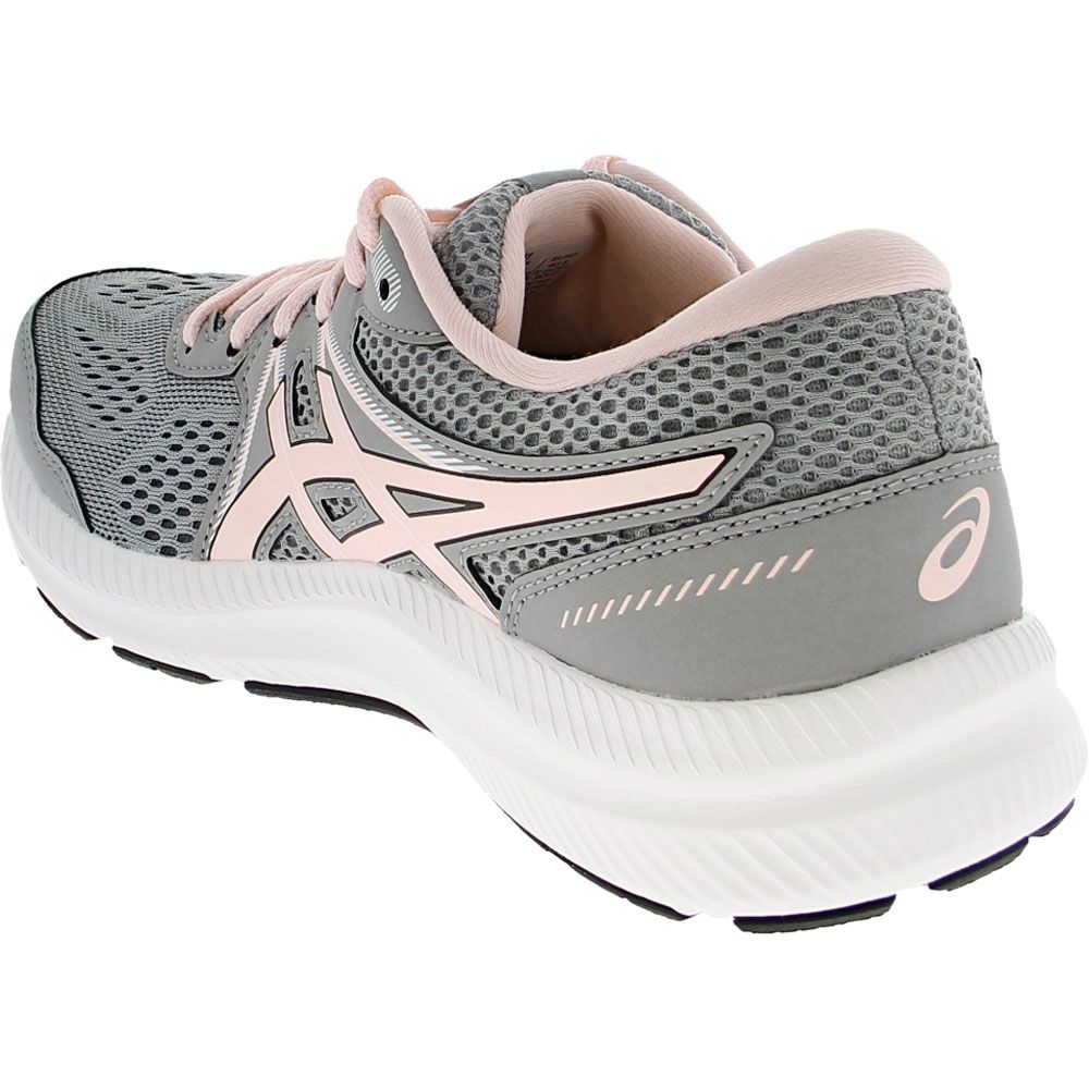 ASICS Gel Contend 7 Running Shoes - Womens Sheet Rock Pink Salt Back View