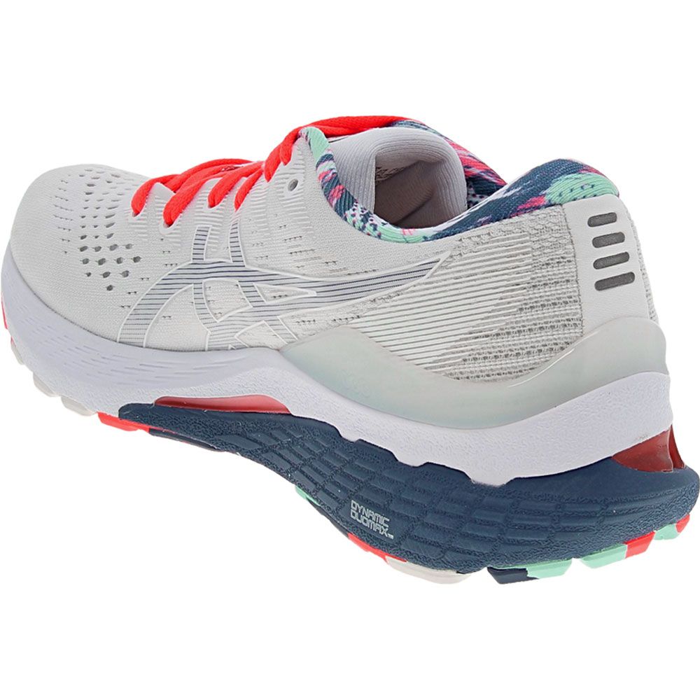 ASICS Gel Kayano 28 Running Shoes - Womens White Thunder Blue Back View