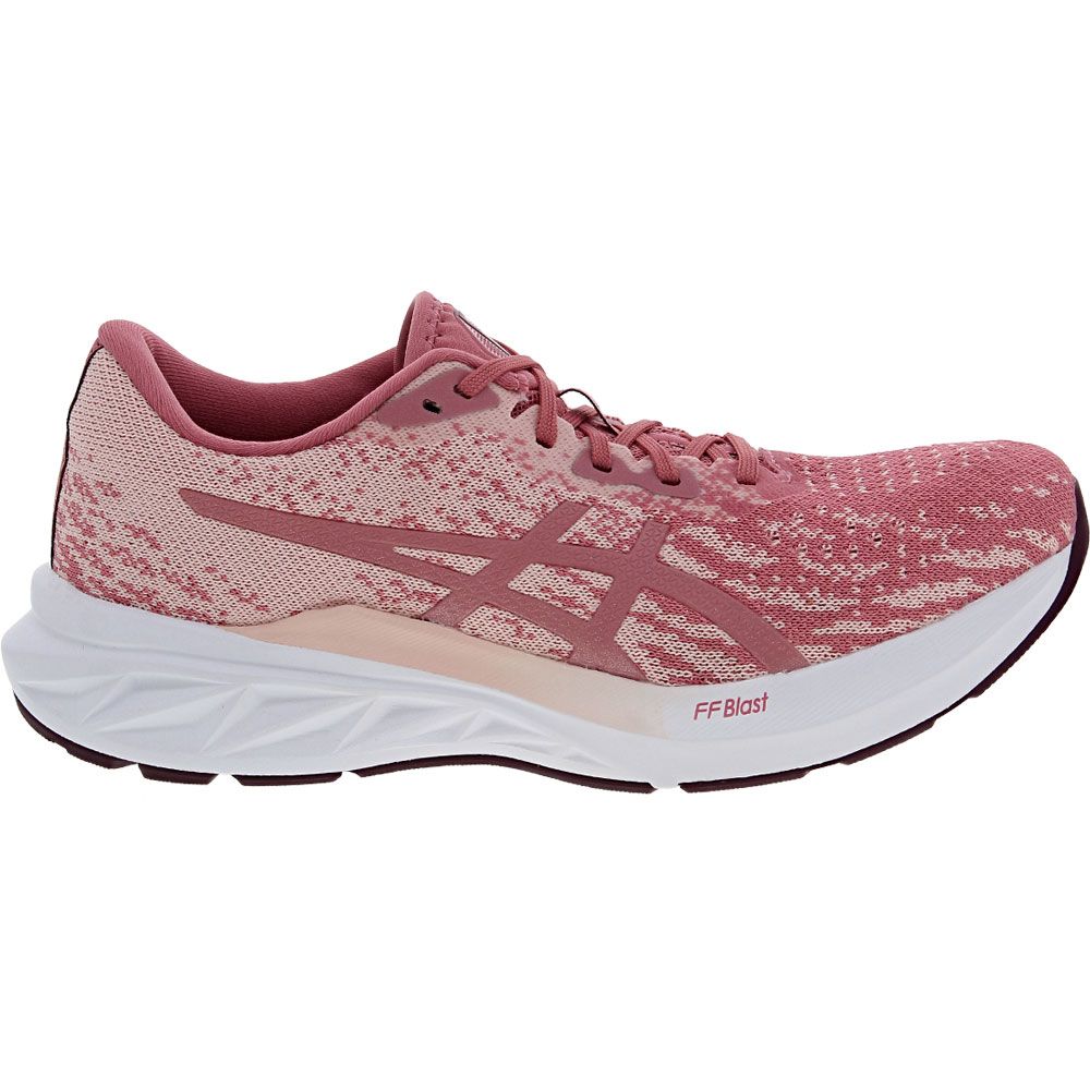 ASICS Dynablast 2 Running Shoes - Womens Pearl Pink Deep Mars Side View