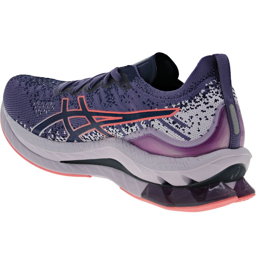 ASICS Gel Kinsei Blast Running Shoes - Womens Dusty Purple Papaya Back View