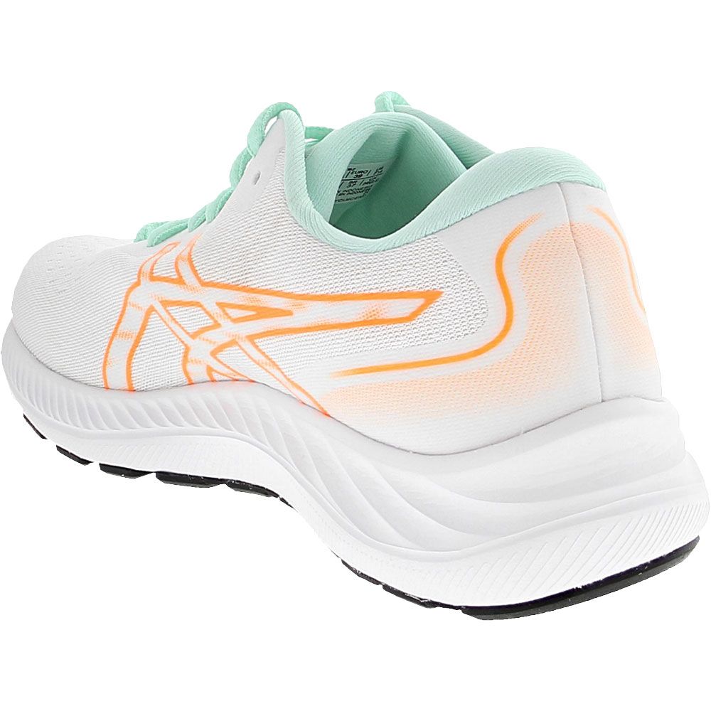 ASICS Gel Excite 9 Running Shoes - Womens White Orange Pop Back View