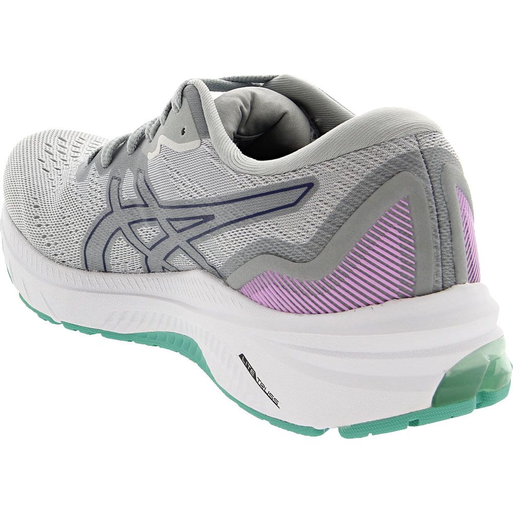 ASICS GT-1000 11 Womens Running Shoes Glacier Grey Dive Blue Back View