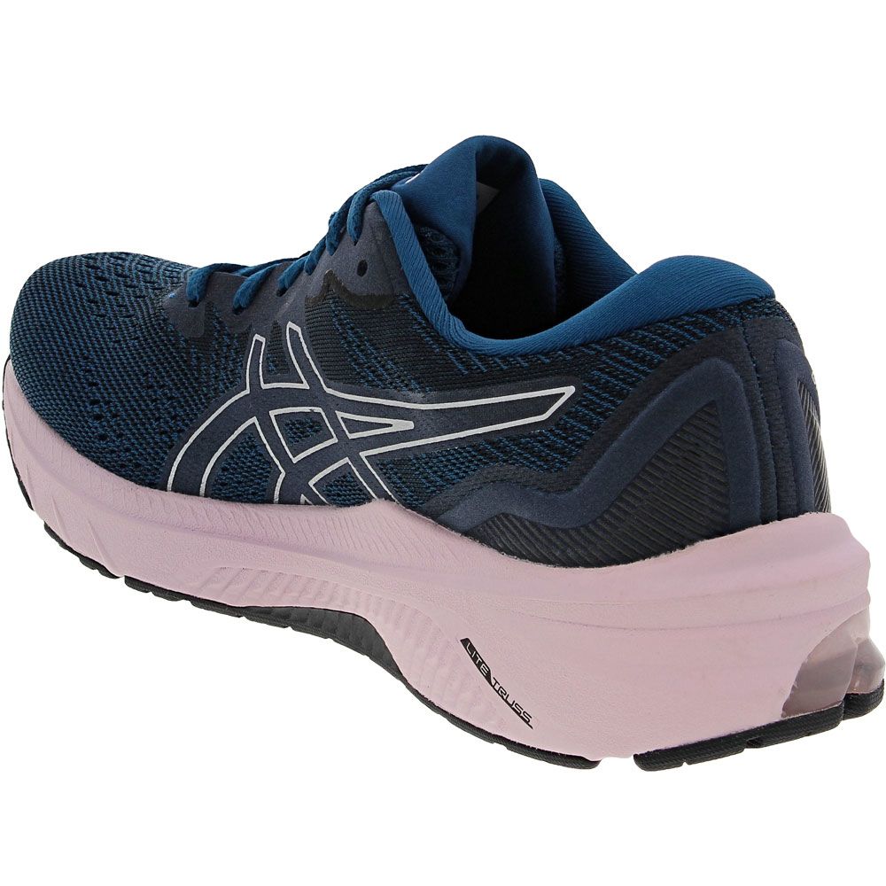 ASICS GT-1000 11 Womens Running Shoes Mako Blue Barely Rose Back View
