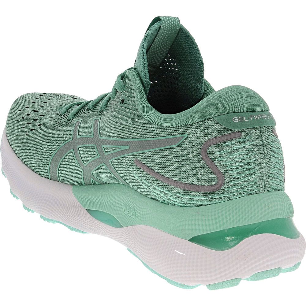 ASICS Gel Nimbus 24 Running Shoes - Womens Sage Clear Blue Back View