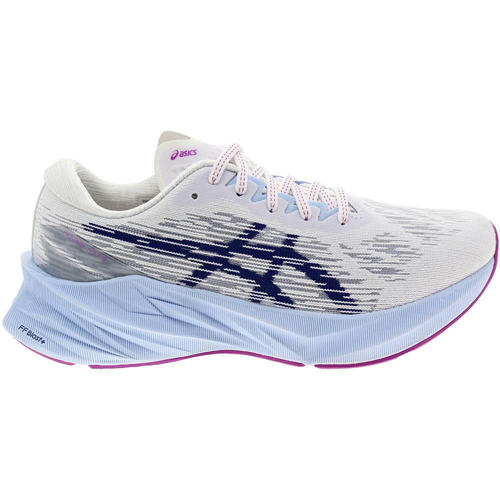 ASICS Novablast 3 Running Shoes - Womens White Dive Blue