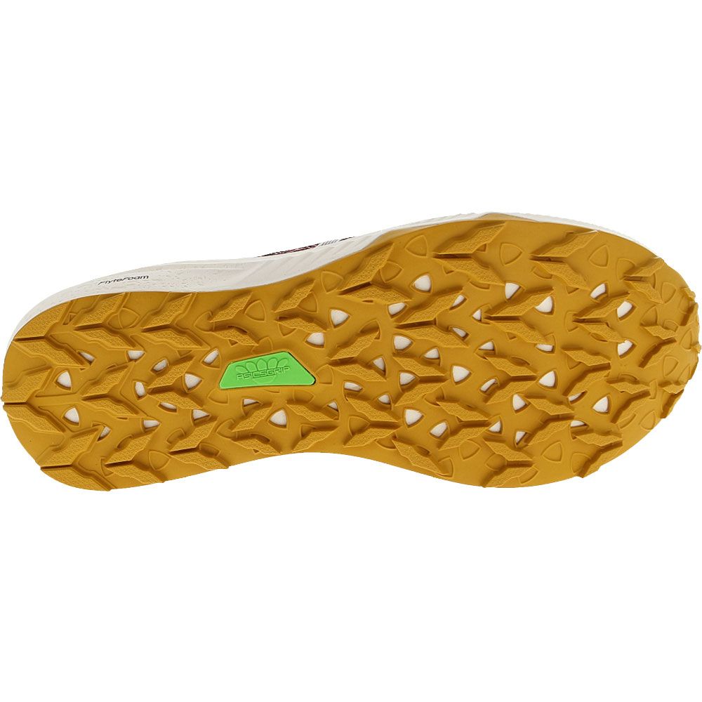 ASICS Fuji Lite 3 Running Shoes - Womens Papaya Light Sage Sole View