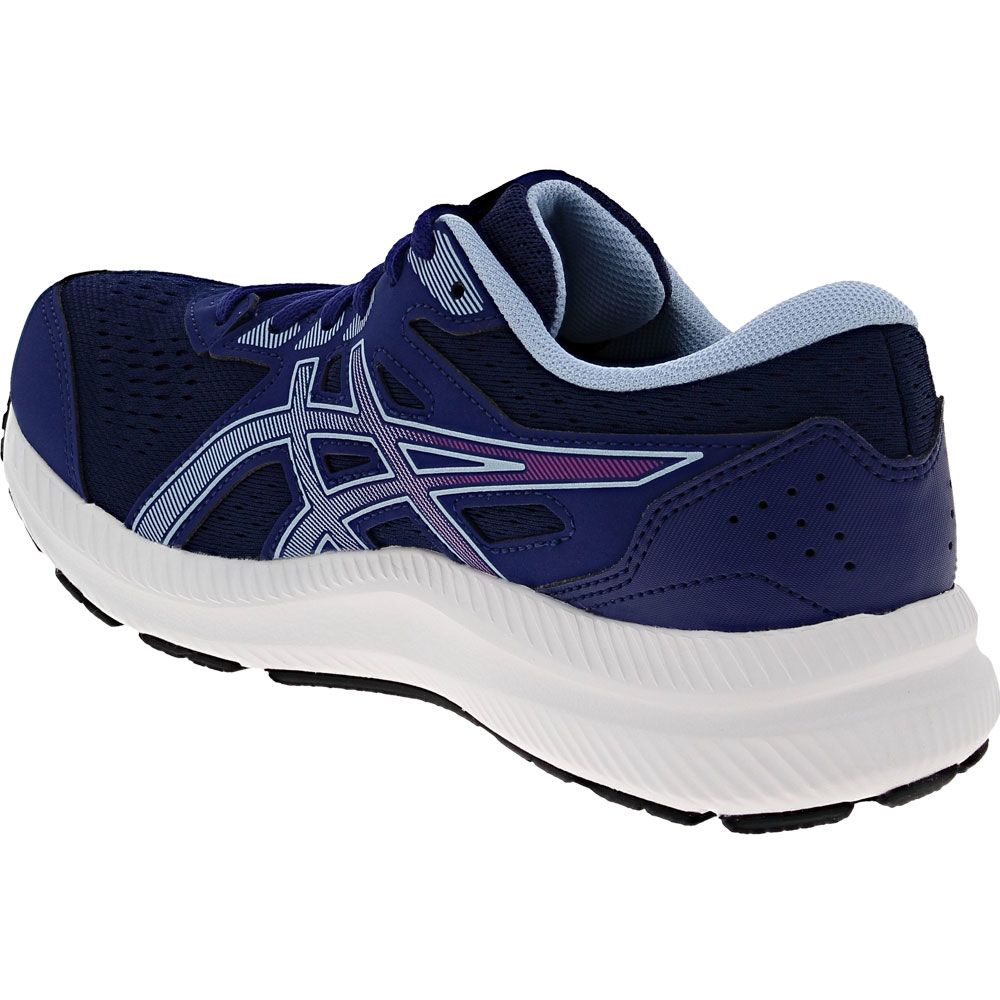ASICS Gel Contend 8 Running Shoes - Womens Dive Blue Soft Sky Back View