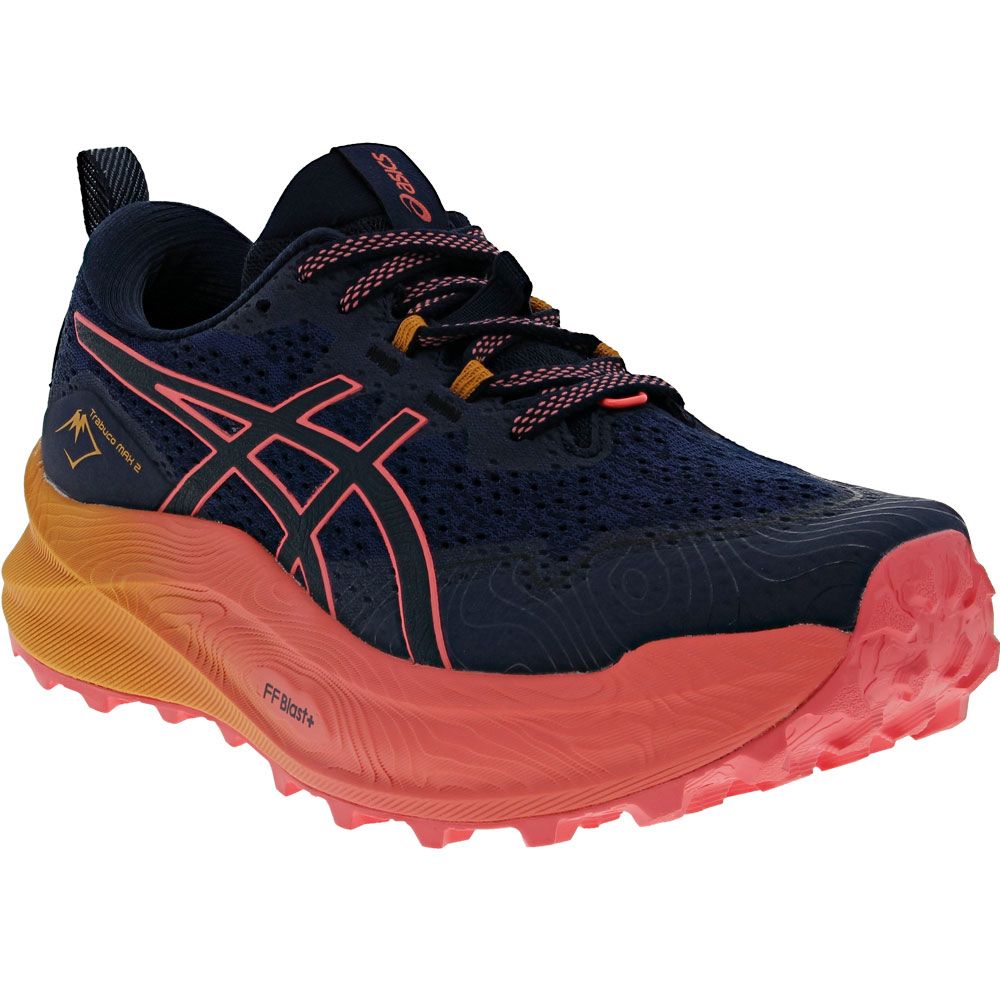 ASICS Trabuco Max 2 Trail Running Shoes - Womens Midnight Papaya