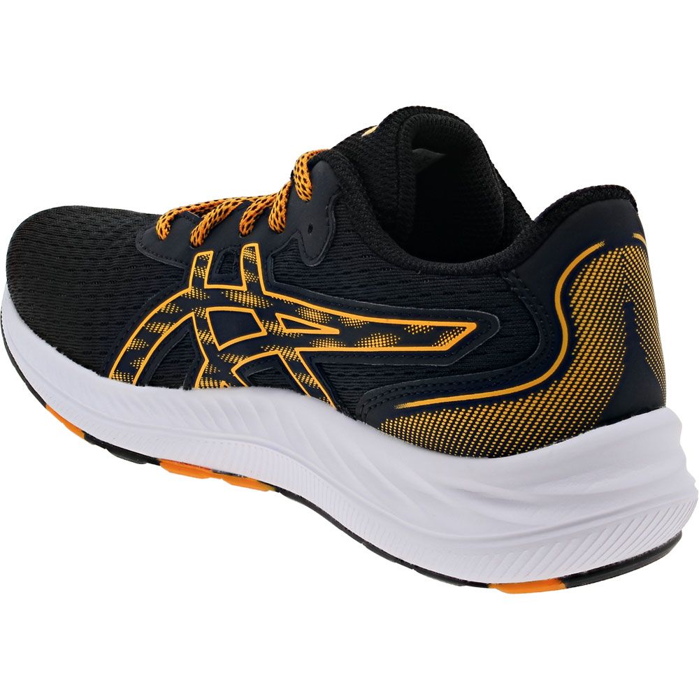 ASICS Gel Excite 9 GS Kids Running Shoes Black Amber Yellow Back View
