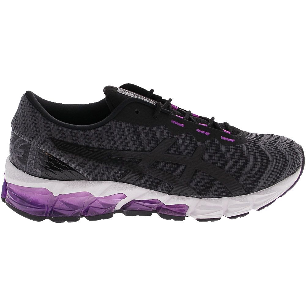 ASICS Gel Quantum 180 5 Running Shoes - Womens Black Pink Side View