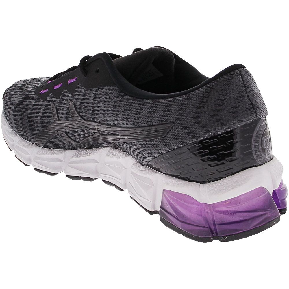 ASICS Gel Quantum 180 5 Running Shoes - Womens Black Pink Back View