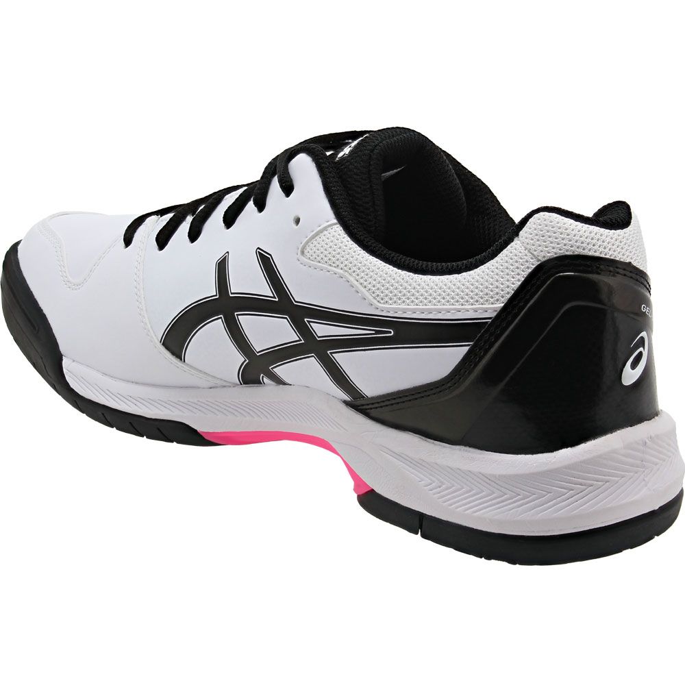 ASICS Gel Dedicate 7 Tennis Shoes - Mens White Hot Pink Back View