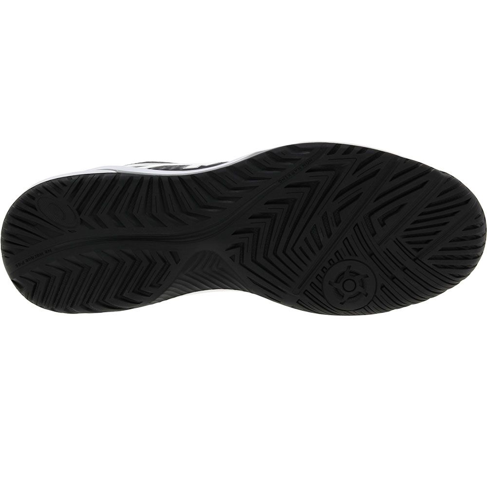 ASICS Gel Dedicate 8 Tennis Shoes - Mens Black White Sole View