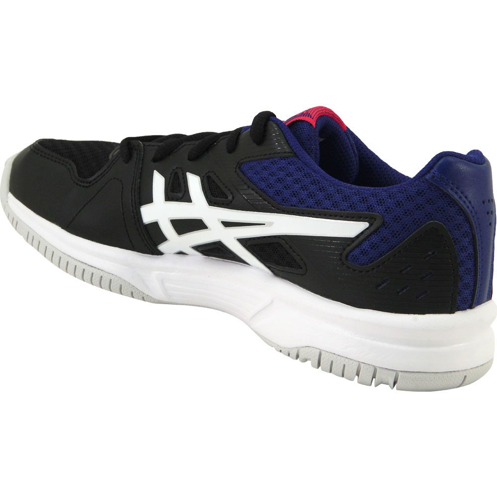 ASICS Gel Upcourt 3 Volleyball Shoes - Womens Black White Back View