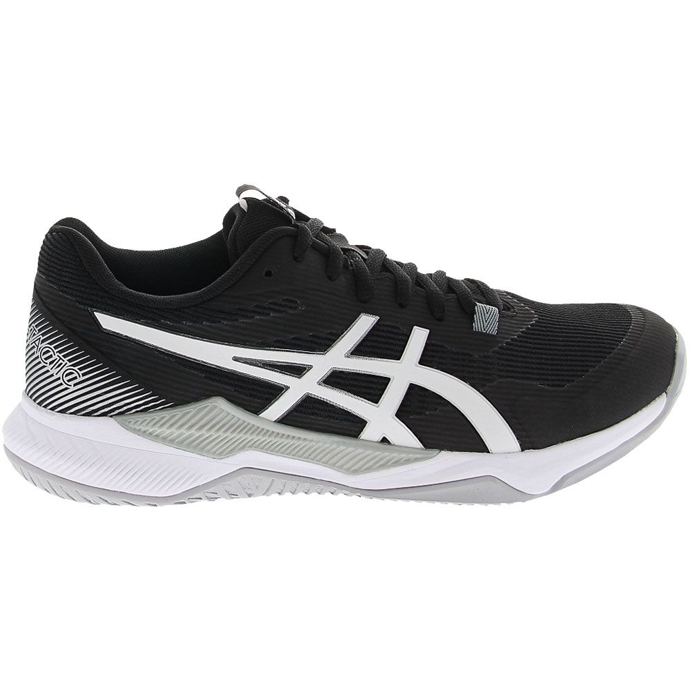 ASICS Gel Tactic2 Volleyball Shoes - Womens Black Red Side View