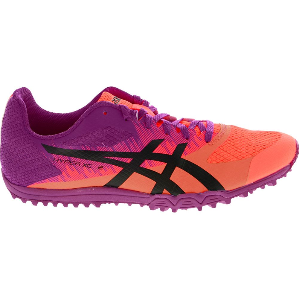 ASICS Hyper XC 2 Running Shoes - Mens Orchid Black Orange Side View