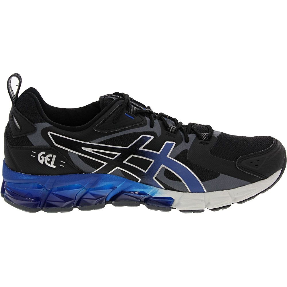ASICS Gel Quantum 180 Running Shoes - Mens Black Monaco Blue Side View