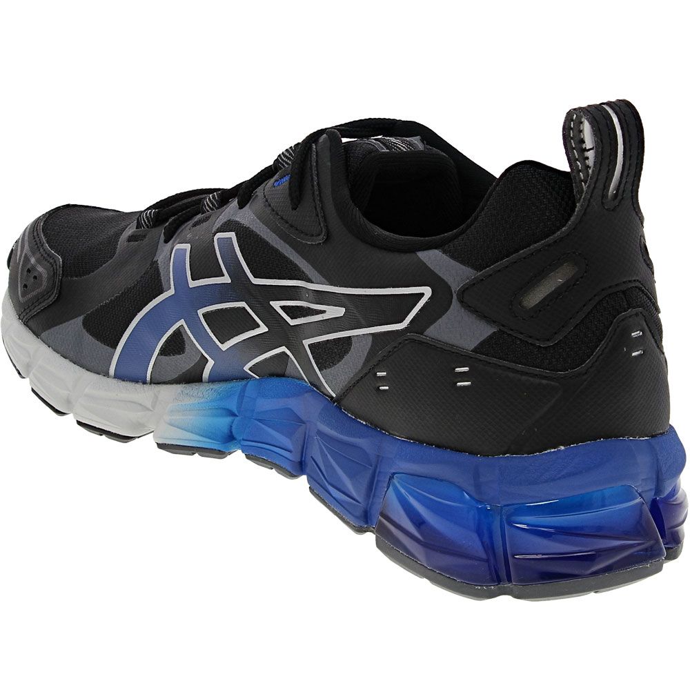 ASICS Gel Quantum 180 Running Shoes - Mens Black Monaco Blue Back View
