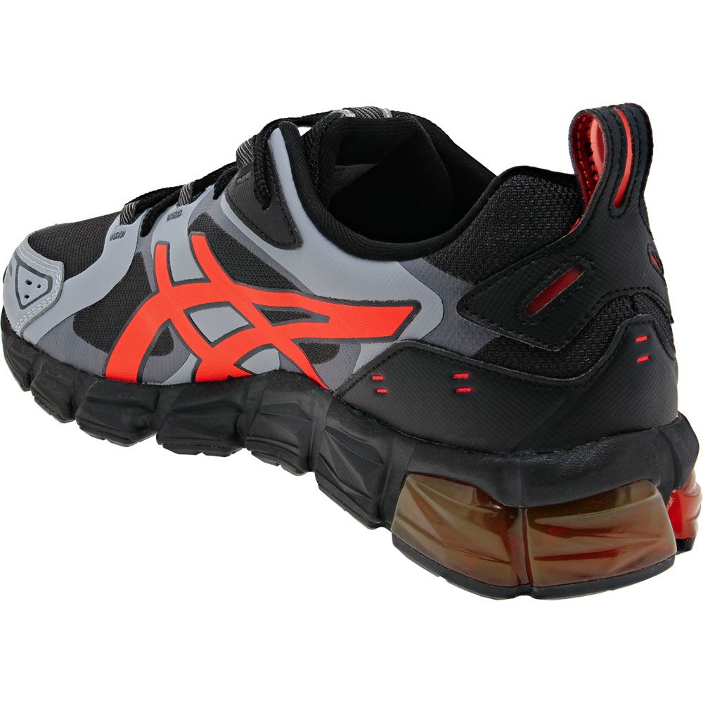 ASICS Gel Quantum 180 Running Shoes - Mens Graphite Grey Orange Back View