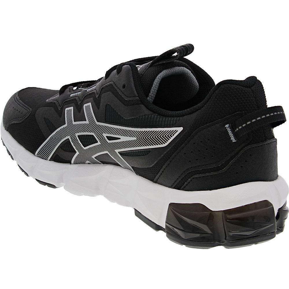 ASICS Gel Quantum 90 3 Sport Running Shoes - Mens Black Pure Silver Back View